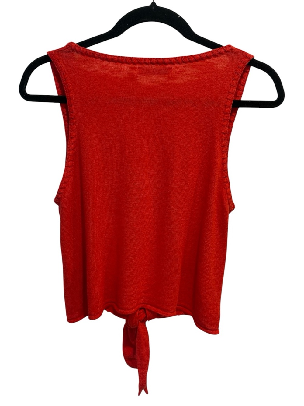 Alice + Olivia Jacinda Tie-Front Tank Top, Bright Ruby - Picture 8 of 12